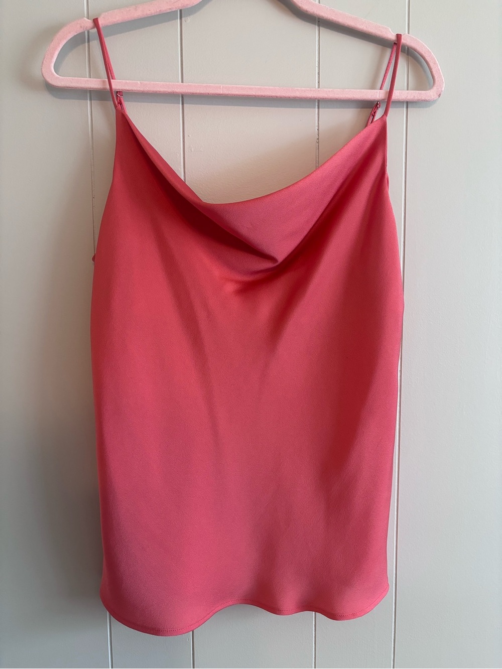 Women's Orange Cowl Neck Camisole Top